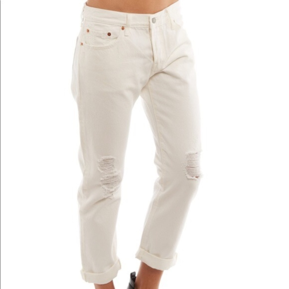 Levi Strauss 501 Distressed Slim Fit Jeans